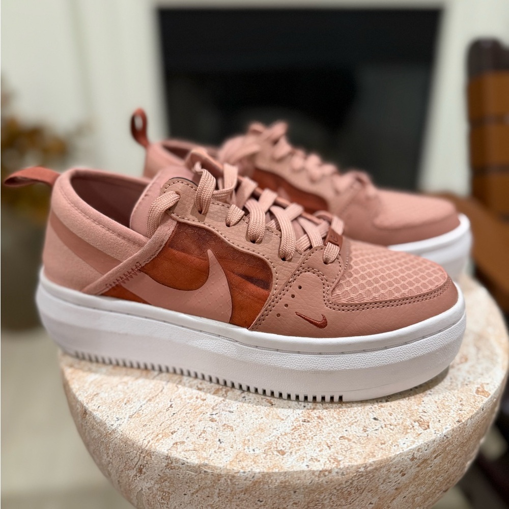 Nike Court Vision TXT Alta Women's Rose Pink Sneakers 6